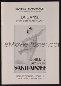 9m362 LA DANSE ET LES ARTS DU SPECTACLE 01/31/93 auction catalog '93 lots of French posters!