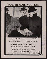 9m359 R. NEIL REYNOLDS POSTER AUCTION 12/12/92 auction catalog '92
