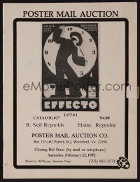 9m343 R. NEIL REYNOLDS POSTER AUCTION 02/22/92 auction catalog '92