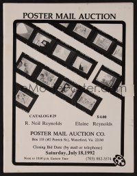 9m351 R. NEIL REYNOLDS POSTER AUCTION 07/18/92 auction catalog '92