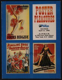 9m293 POSTER PLEASURES 04/11/81 auction catalog '81 movies, circus & more!