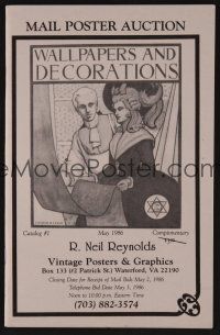 9m306 R. NEIL REYNOLDS POSTER AUCTION 05/03/86 auction catalog '86 movies & non-movies!
