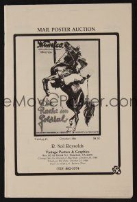 9m308 R. NEIL REYNOLDS POSTER AUCTION 10/25/86 auction catalog '86 movies & non-movies!