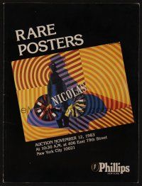9m302 RARE POSTERS 11/12/83 auction catalog '83 lots of cool non-movie items!
