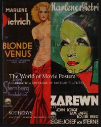 9m416 SOTHEBY'S WORLD OF MOVIE POSTERS 12/07/95 auction catalog '95 sexy Marlene Dietrich!