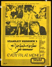 9m224 CLOCKWORK ORANGE herald '72 Stanley Kubrick classic, different images of Malcolm McDowell!
