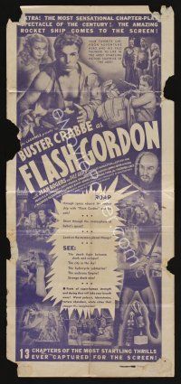 9m232 FLASH GORDON herald '36 Buster Crabbe, Priscilla Lawson, best serial ever!
