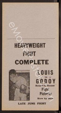 9m245 JOE LOUIS VS ARTURO GODOY blue style herald '40 boxing match, round by round, blow by blow!