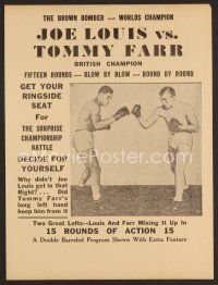 9m250 JOE LOUIS VS TOMMY FARR herald '37 boxing, blow by blow, round by round!