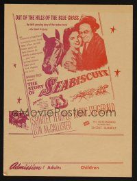 9m270 STORY OF SEABISCUIT herald '49 Shirley Temple, Barry Fitzgerald, horse racing!