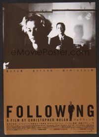 9m689 FOLLOWING Japanese 7.25x10.25 '01 early B&W Christopher Nolan movie, Jeremy Theobald!