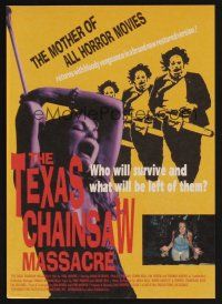 9m953 TEXAS CHAINSAW MASSACRE Japanese 7.25x10.25 R92 Tobe Hooper cult classic slasher horror!