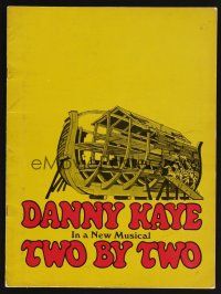 9m117 TWO BY TWO stage program '70 Danny Kaye in Broadway musical about Noah's ark!