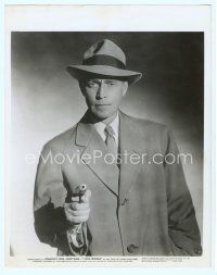 9m150 I LOVE TROUBLE 11x14 still '47 great image of Franchot Tone holding gun!