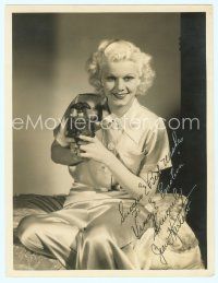 9m153 JEAN HARLOW deluxe 10x13 still '68 great seated mother-signed portrait!
