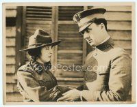 9m154 JOAN OF PLATTSBURG deluxe 11x14 still '18 pretty Mabel Normand in uniform w/soldier!
