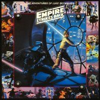9m032 EMPIRE STRIKES BACK 14 album flats '80 cool artwork of Luke & Vader in duel!