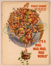 9m085 IT'S A MAD, MAD, MAD, MAD WORLD program '64 great art of entire cast on Earth by Jack Davis!