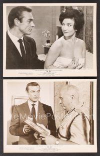 9p855 DR. NO 2 8x10 stills '62 Sean Connery as gentleman spy James Bond 007 w/sexy girl!