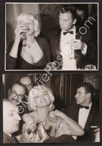 9p893 JAYNE MANSFIELD 2 5x7 stills '50s classic party girl images!