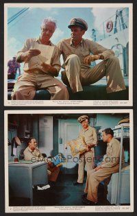 9p914 MISTER ROBERTS 2 color 8x10 stills '55 Henry Fonda, William Powell, Jack Lemmon, John Ford
