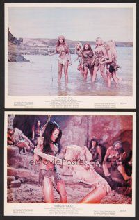 9p925 ONE MILLION YEARS B.C. 2 color 8x10 stills '66 sexiest prehistoric cave woman Raquel Welch!