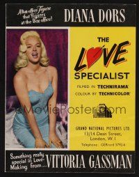 9p024 LOVE SPECIALIST/MOMENT OF DANGER English magazine ad '60 sexy Diana Dors, Dorothy Dandridge!