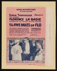 9p104 FIVE FAULTS OF FLO/DEAD ALIVE magazine ad '16 early silent double-bill!