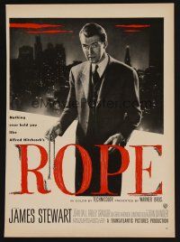 9p125 ROPE magazine ad '48 great image of James Stewart, Alfred Hitchcock classic!