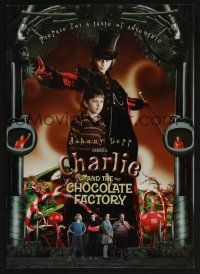 9p038 CHARLIE & THE CHOCOLATE FACTORY program '05 Tim Burton directed, Johnny Depp as Willy Wonka!