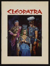 9p039 CLEOPATRA deluxe program '63 Elizabeth Taylor, Richard Burton, Rex Harrison, Terpning art!