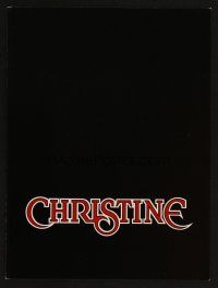 9p155 CHRISTINE promo brochure '83 written by Stephen King, directed by John Carpenter!