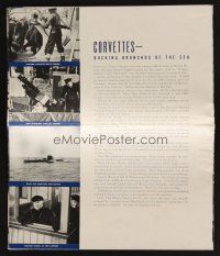 9p160 CORVETTE K-225 promo brochure '43 Randolph Scott, Noah Beery Jr, Navy seafaring action!