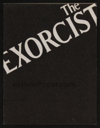 9p172 EXORCIST screening program '74 William Friedkin, Max Von Sydow, Blatty horror classic!