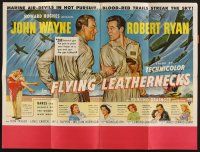9p180 FLYING LEATHERNECKS promo brochure '51 pilots John Wayne & Robert Ryan, Howard Hughes!