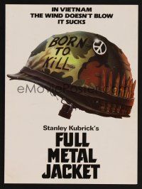 9p182 FULL METAL JACKET screening program '87 Stanley Kubrick Vietnam War movie, Castle art!