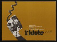 9p195 KLUTE promo brochure '71 Donald Sutherland, intended murder victim & call girl Jane Fonda!