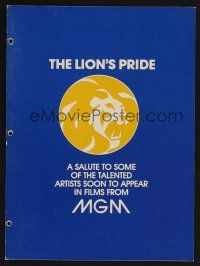 9p198 LION'S PRIDE promo brochure '80 MGM stars w/Ursula Andress, Jacqueline Bisset & Erik Estrada!