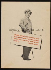 9p210 MONSIEUR VERDOUX promo brochure '47 Charlie Chaplin as gentleman Bluebeard!
