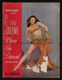9p231 SALOME WHERE SHE DANCED promo brochure '45 many images of super sexy dancer Yvonne De Carlo!