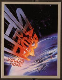 9p245 STAR TREK IV promo brochure '86 Leonard Nimoy, William Shatner, cool cover art!