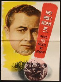 9p252 THEY WON'T BELIEVE ME promo brochure '47 Susan Hayward, Robert Young, Irving Pichel noir!