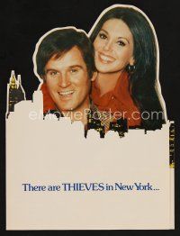 9p253 THIEVES promo brochure '77 cool cut-out of sexy Marlo Thomas & Charles Grodin!