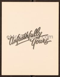 9p256 UNFAITHFULLY YOURS promo brochure '84 Dudley Moore, Nastassja Kinski!