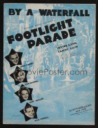 9p321 FOOTLIGHT PARADE sheet music '33 James Cagney, Joan Blondell, Ruby Keeler, By A Waterfall!
