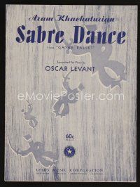 9p325 GAYNE BALLET ballet sheet music '42 Konstantin Derzhavin ballet, Khachaturian's Sabre Dance!