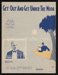 9p327 GET OUT AND UNDER THE MOON sheet music '28 Tobias, Jerome & Shay, bandleader Ace Brigode!