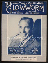 9p330 GLOW-WORM sheet music '52 Lincke and Robinson, modern version by Johnny Mercer!