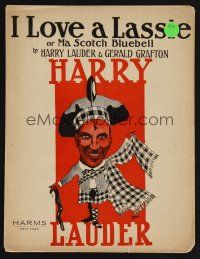 9p363 I LOVE A LASSIE sheet music 1910s Harry Lauder, Gerald Grafton, Ma Scotch Bluebell!