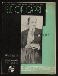 9p374 ISLE OF CAPRI sheet music '34 Xavier Cugat, Grosz & Kennedy's sensational tango fox-trot!